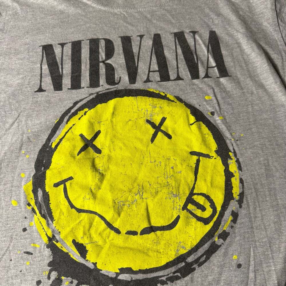 Nirvana Smiley Face Graphic Band T-Shirt